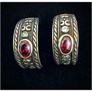 Silver Half-Hoop Earrings